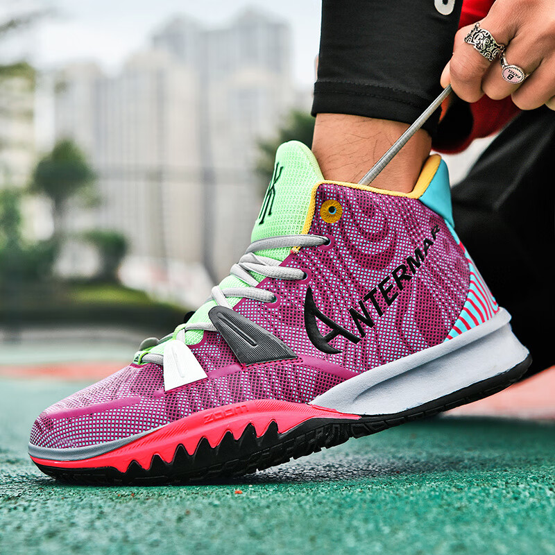 欧文领跑7代艺术骚粉色篮球鞋男主题电影kyrie7摩擦有声音球鞋女鸳鸯