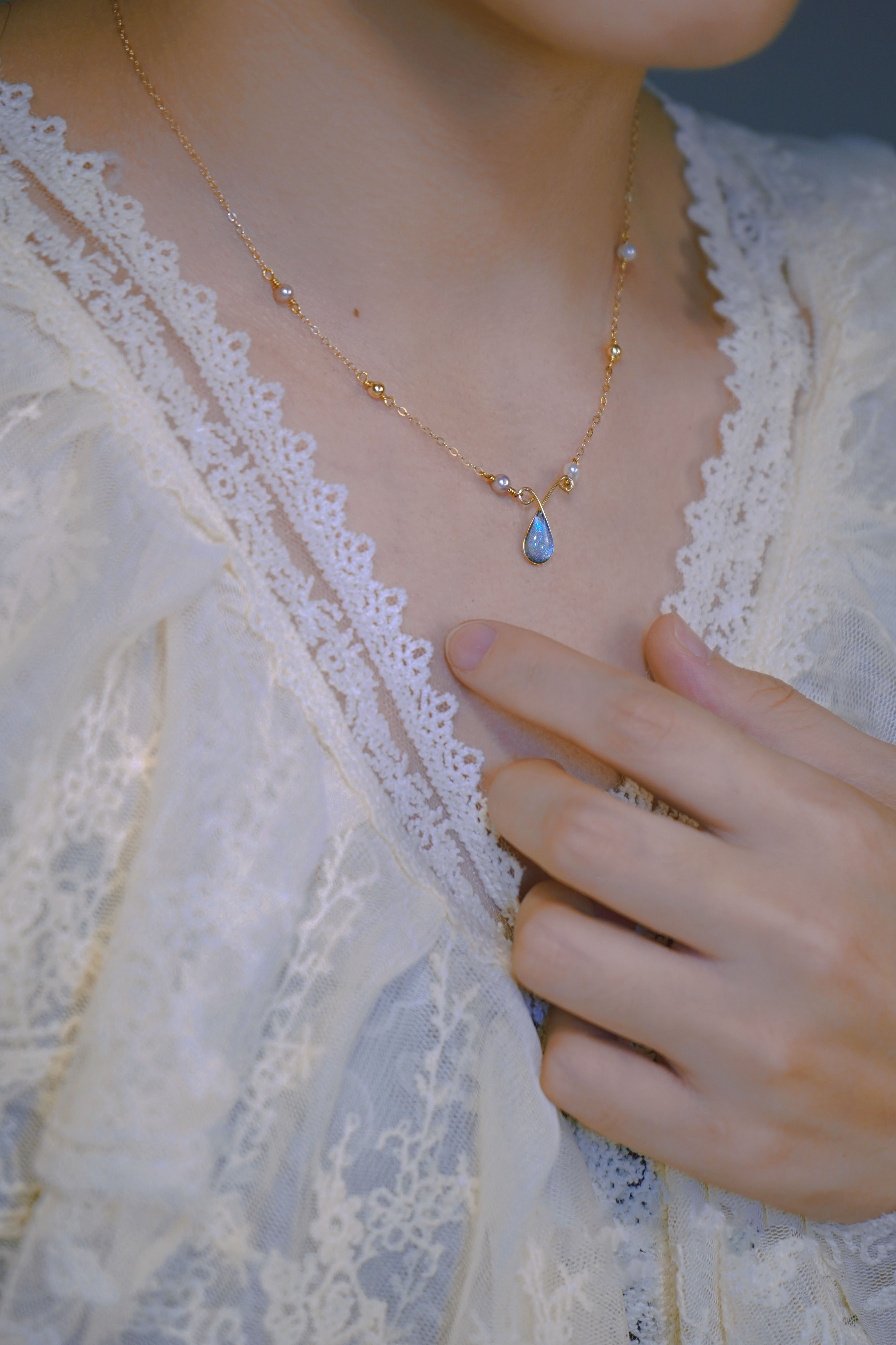 鲁伯特之泪 唯美系小众设计项链女轻奢高级感闺蜜情侣礼物首饰品insck