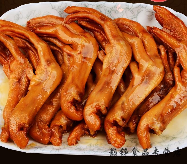 香脆泡鸭爪休闲零食小吃指定区域三包起o 真空包装350克泡鸭掌(约9-10