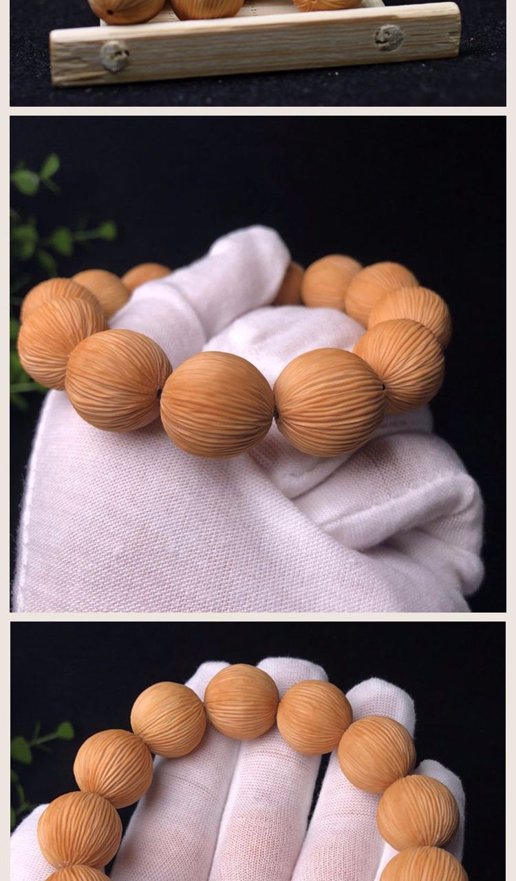 美国野生拉丝猴头手串小金丝猴头核桃文玩佛珠手工细纹拉丝核雕刻生日