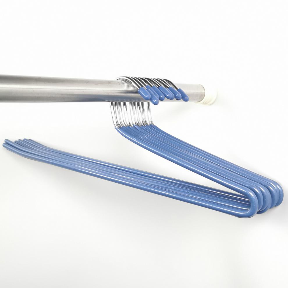 鹅形不锈钢裤架s形2字家用防滑浸塑裤子挂架金属无痕衣橱收纳整理黑色