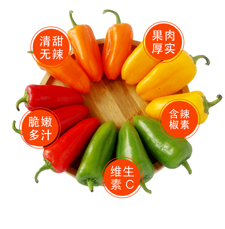 小辣椒 五彩椒 迷你生吃甜椒 1000g【图片 价格 品牌 报价】-京东