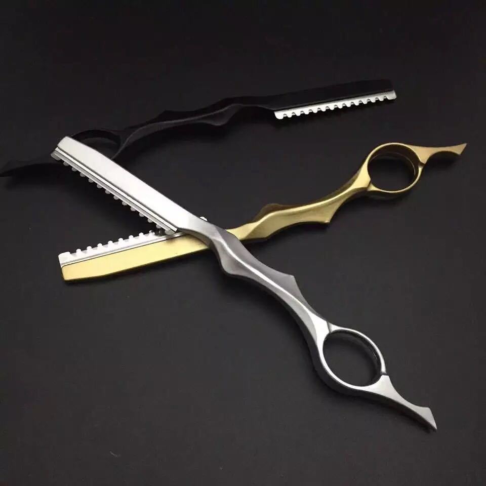 美发理发削刀家用金属削发刀头发打薄去薄削发器削发梳理发刀 黑色