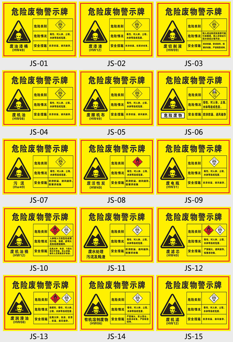 棉柔洁危险废物仓库标识牌易制毒化学品存放处危险品贮存场所剧毒品