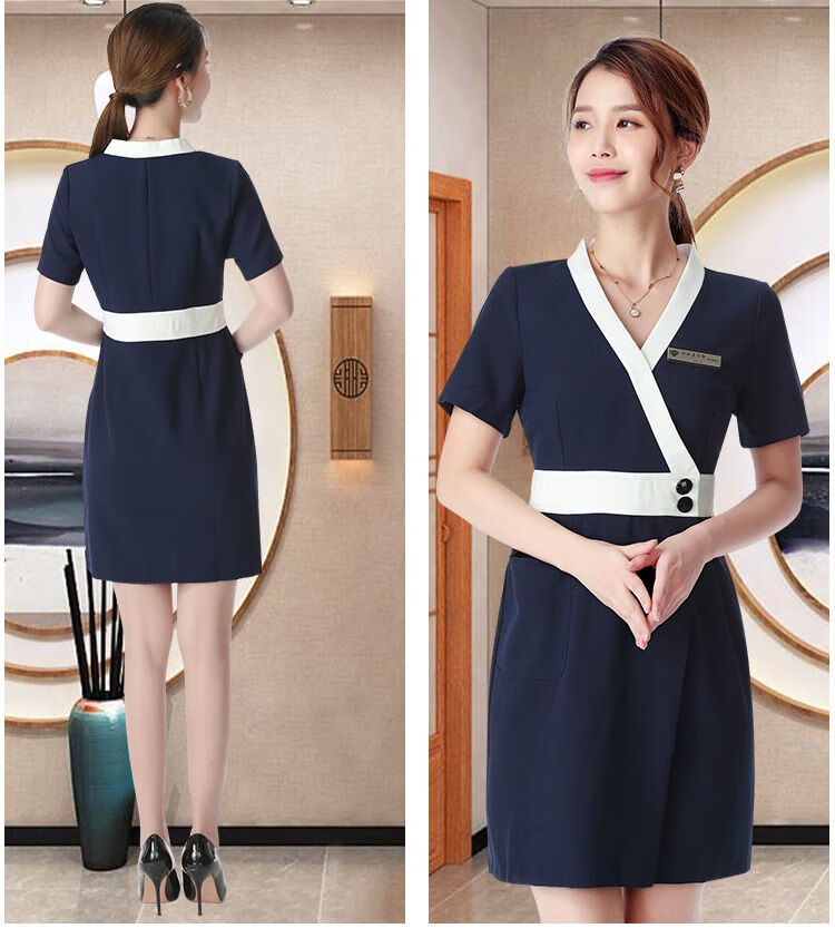 图享美容院美容师服夏季美容师工作服女养生按摩套装皮肤管理产后恢复