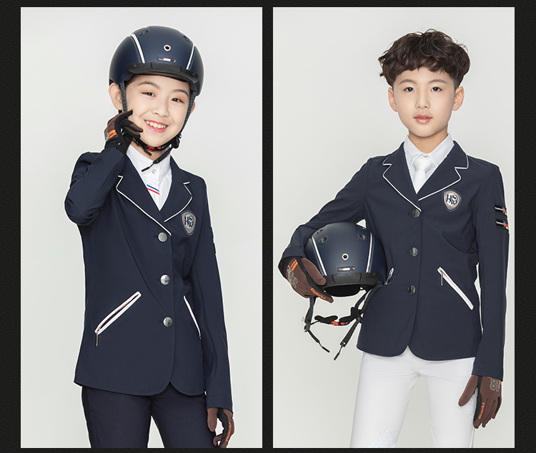 儿童马术比赛服西服障碍西服骑士服骑马服马术西装高弹透气男女 儿童9