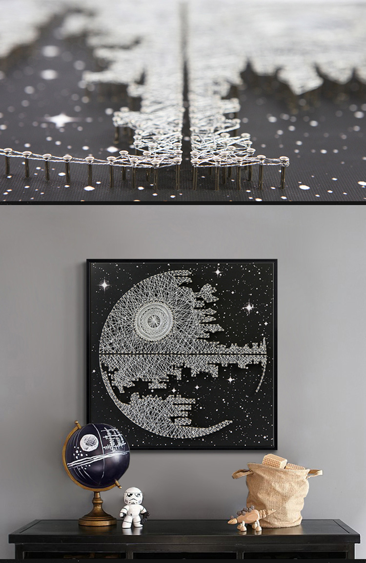星球大战创意减压diy绕线画手工制作钉子画弦丝画送男友节日礼物 f款