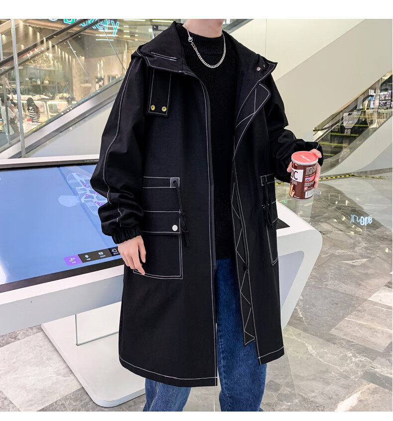 迎棠俄式大衣 肯辛顿风衣男中长款oversize军绿色俄式大衣春秋季德系