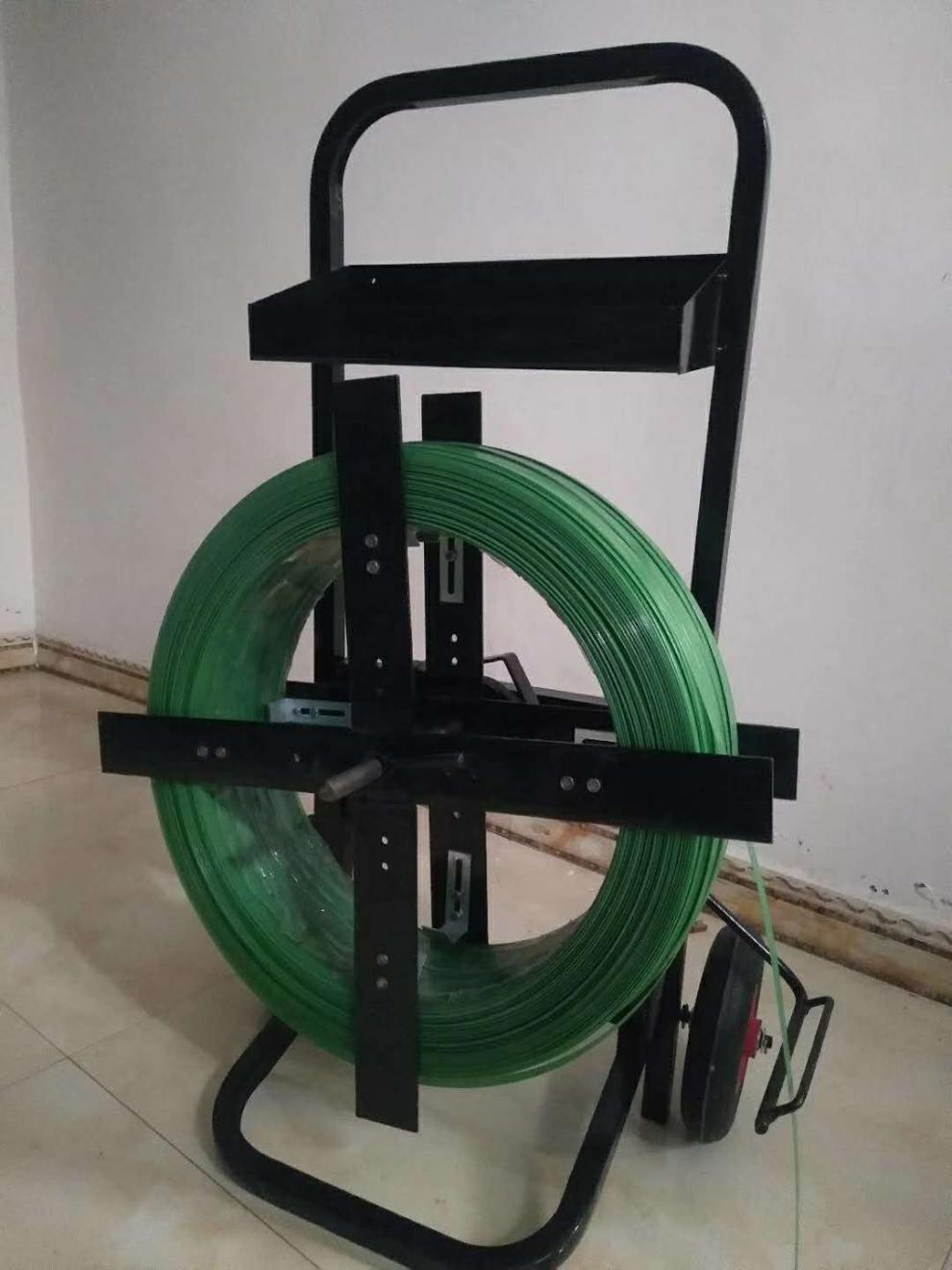 钢带铁皮打包带pp塑料塑钢带带盘车打包辅助支架工具小推车 小圆盘