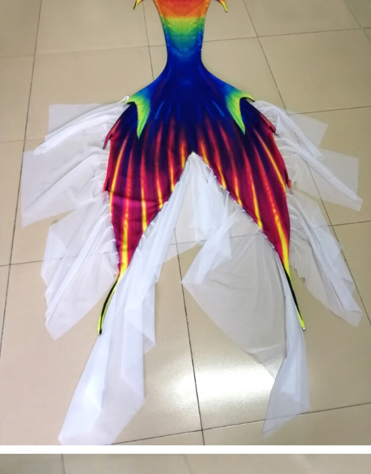 美人鱼尾巴大人儿童人鱼泳衣服装大人美人鱼尾游泳衣f尾巴文胸不含