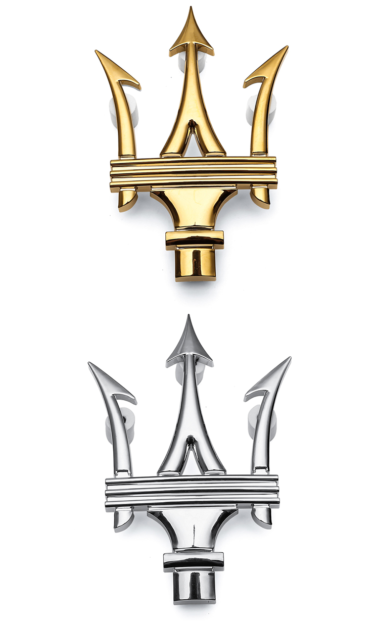 玛莎拉蒂车标车头标总裁ghibli吉博力levante改装中网标莱万特贴闪光