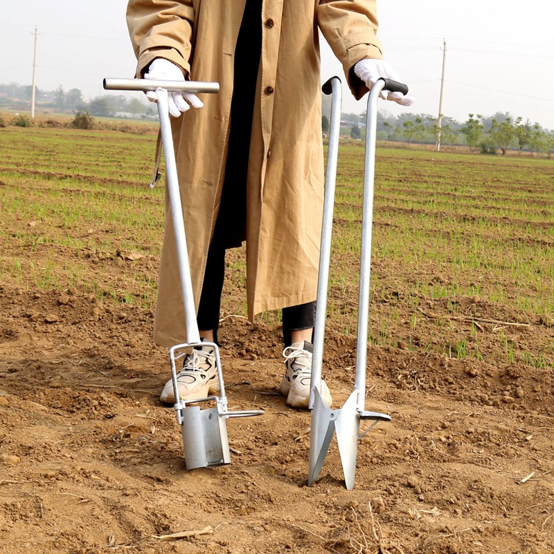 栽葱神器移苗器移栽器农用工具西瓜营养钵插秧机器取土栽苗器 圆头