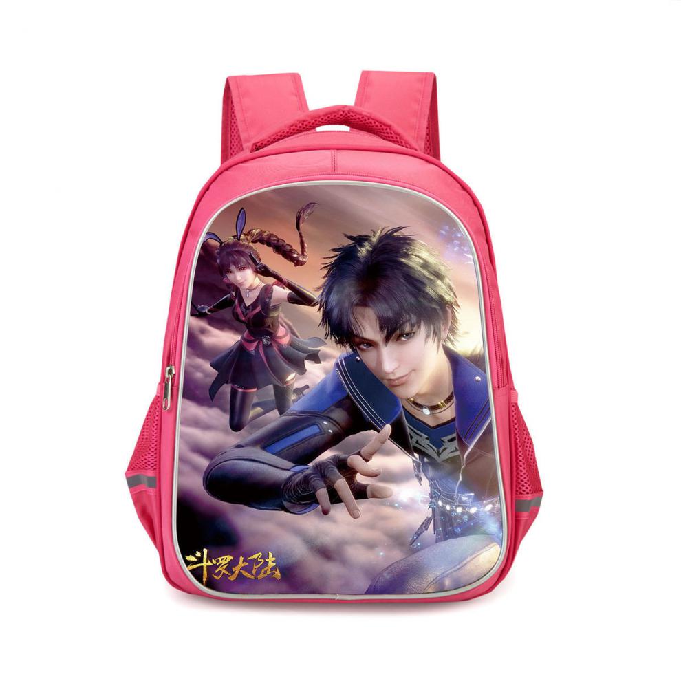 斗罗大陆书包小学生女134年级减负护脊双肩包唐三小舞 斗罗g15 反光红