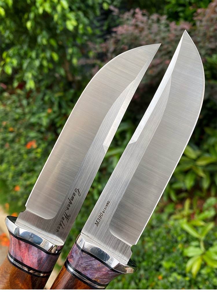 进口m390粉末钢直刀高硬度锋利刀户外随身小刀氚气刀野营防身刀具自营