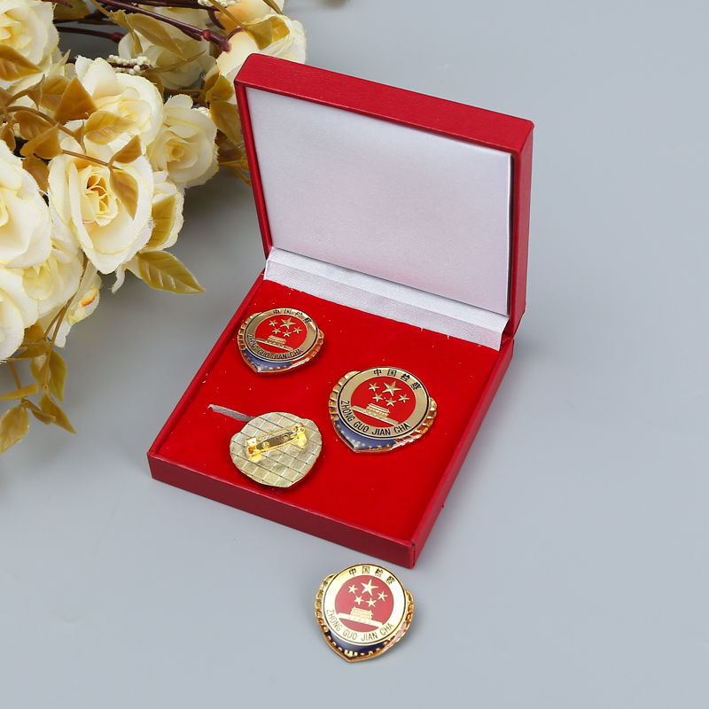 福垚单位徽章检徽胸章胸章别针锌合金徽章小型检徽金属胸章小徽章3x3