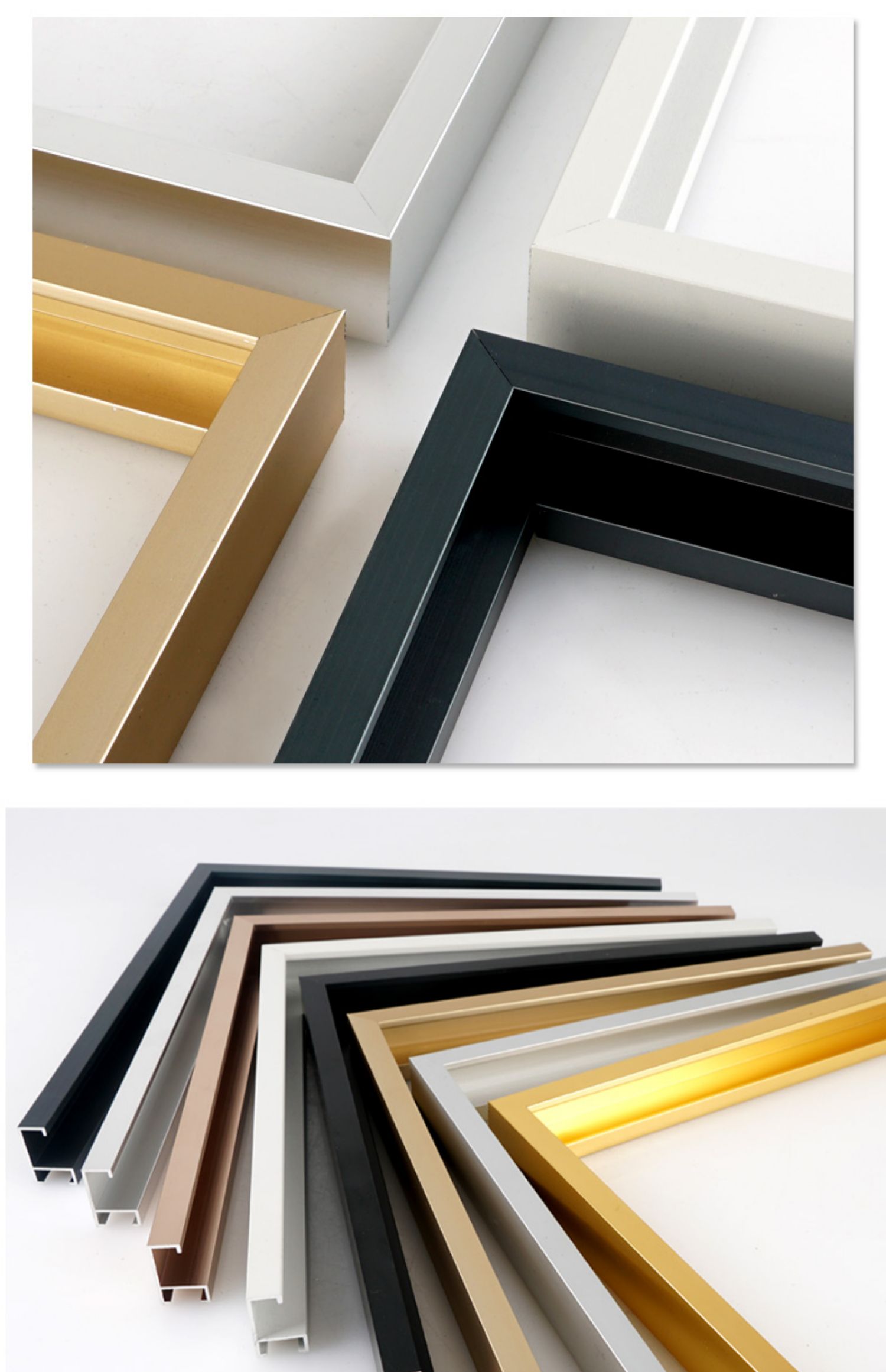 铝合金画框线条金属相框型材镜框边框条木纹条子广告框海报框定制