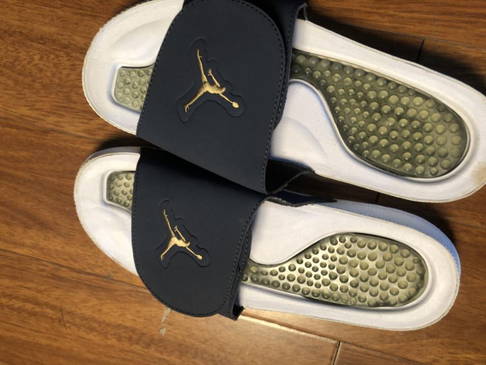 原盒库存aj5按摩底男子运动拖鞋聨名同款 红色黑边 45【图片 价格