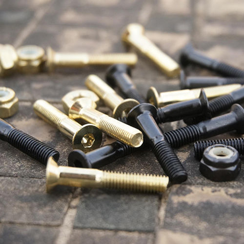 滑板桥钉双翘长板固定冲浪板螺母长板彩色螺丝誊乐 25mm西瓜红桥钉8支