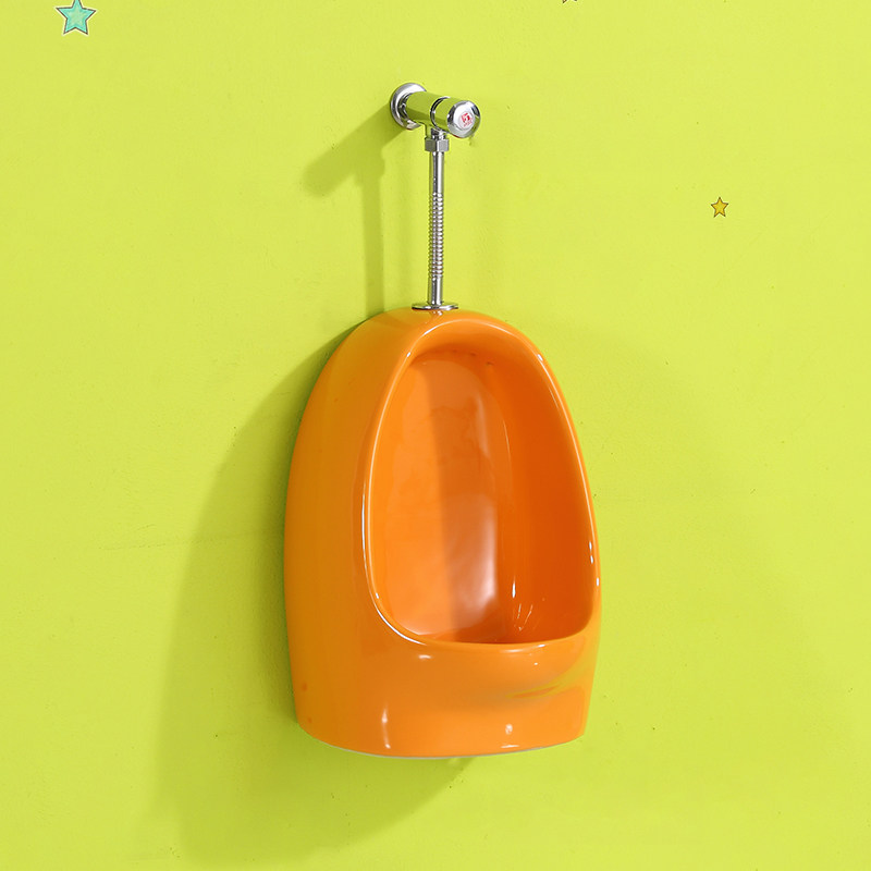 幼儿园彩色小便池儿童小便器陶瓷挂式立落地墙排男孩尿斗兜挂便池