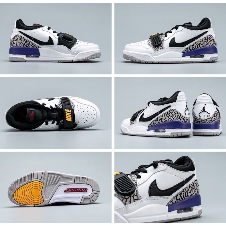 低帮三合一白灰樱花粉芝加哥湖人队冰蓝男女篮球鞋 aj312低帮冰蓝 42