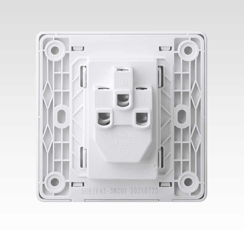 西门子开关插座大板皓彩白色16a三孔空调插大功率家用墙壁电源86