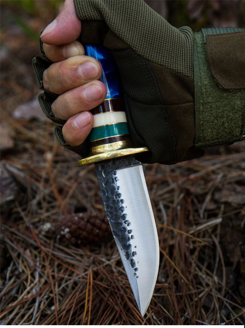 蒙古手工小刀手把肉锋利吃牛羊肉餐刀户外刀具家用水果刀钢刀随身携带