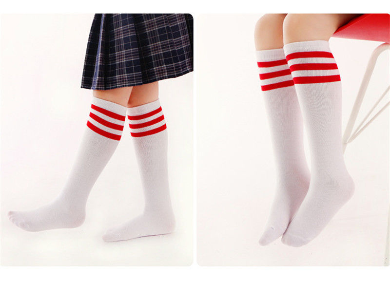 圣雪莎儿童足球袜中长筒袜子薄款运动高筒两双装中筒袜男女童学生运动