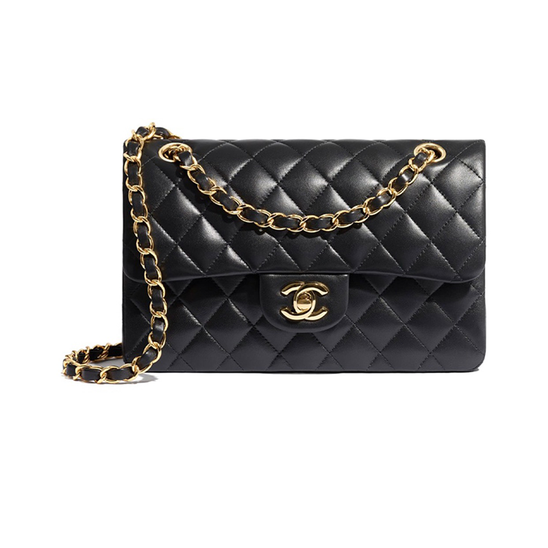 chanel香奈儿女包cf系列羊皮银扣菱格纹口盖包斜挎包单肩包a01113y