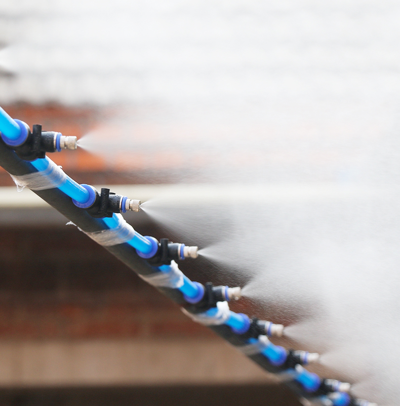 降尘喷雾头细雾微雾铜喷头场地降尘喷雾消毒自动喷淋微喷工地除尘养殖