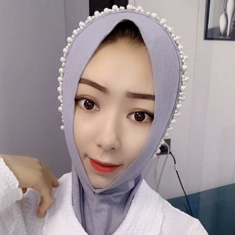 女人的套头纱巾头巾新款网红套头纱巾夏季方便头套回族女包头透气薄