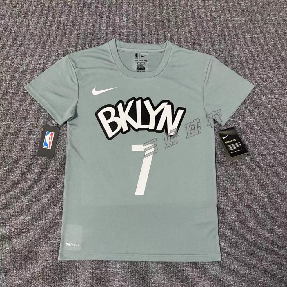 篮网队杜兰特76人哈登篮球训练服速干短袖t恤运动热投篮服 篮网13号