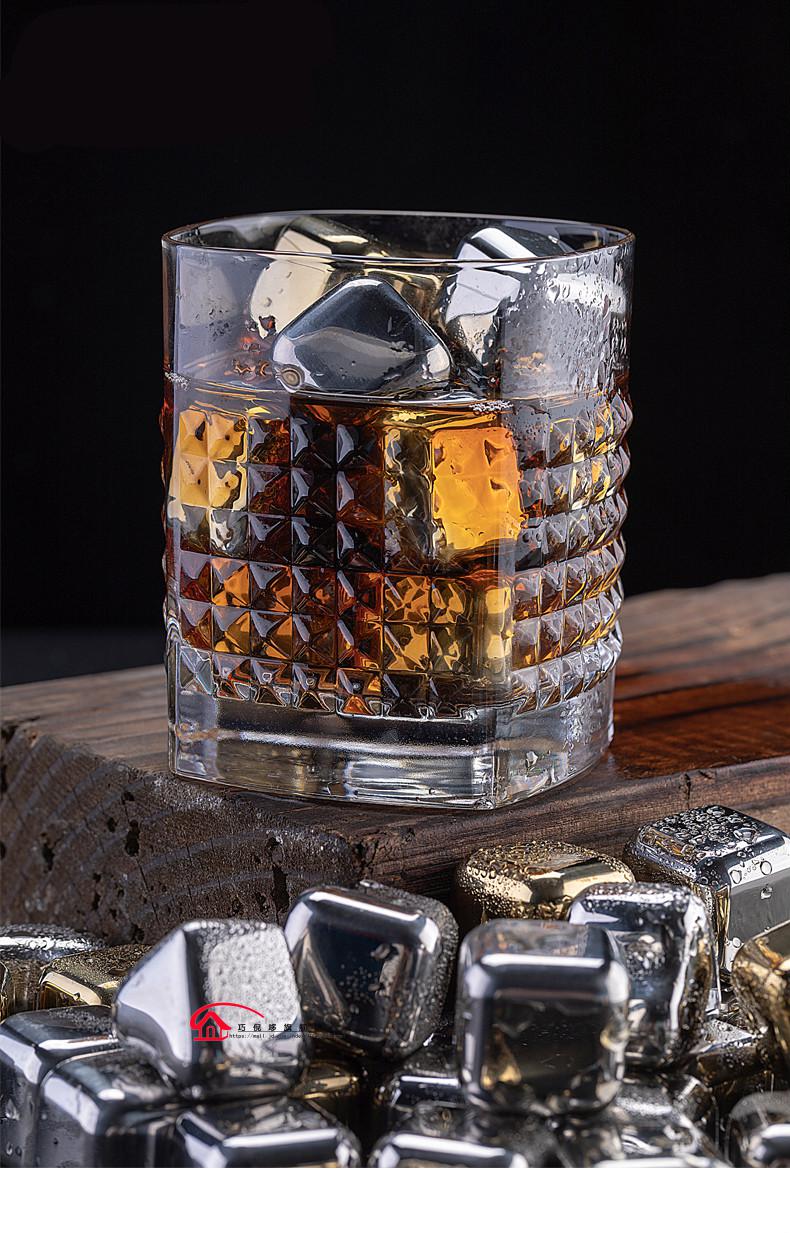 轻奢高端冰酒器不锈钢冰块304冰粒酒吧用品威士忌洋酒冰酒石快速冷冻