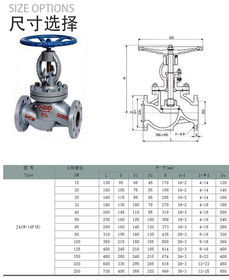 j41h 16c铸钢法兰截止阀 高温蒸汽阀dn15 20 25 32