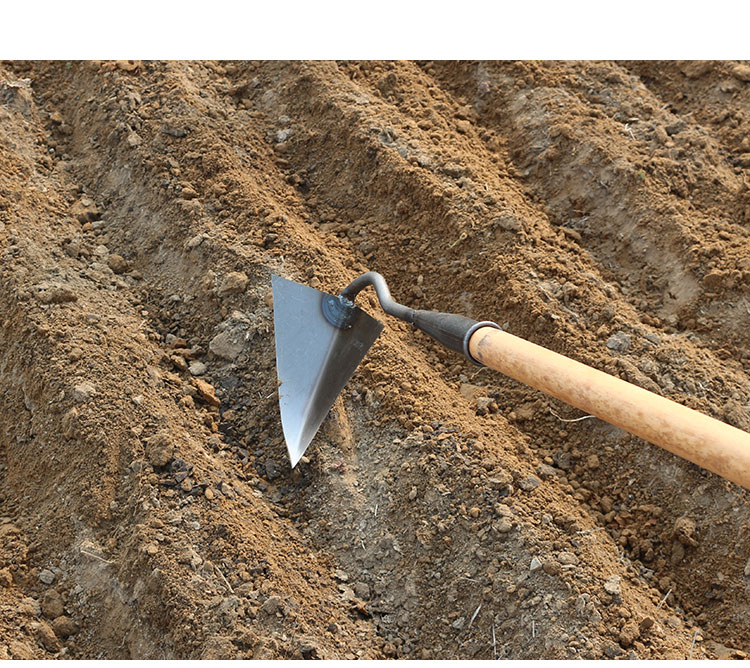 开沟神器农用三角锄头翻土松土起垄锄草种花生工具手拉犁人工犁地