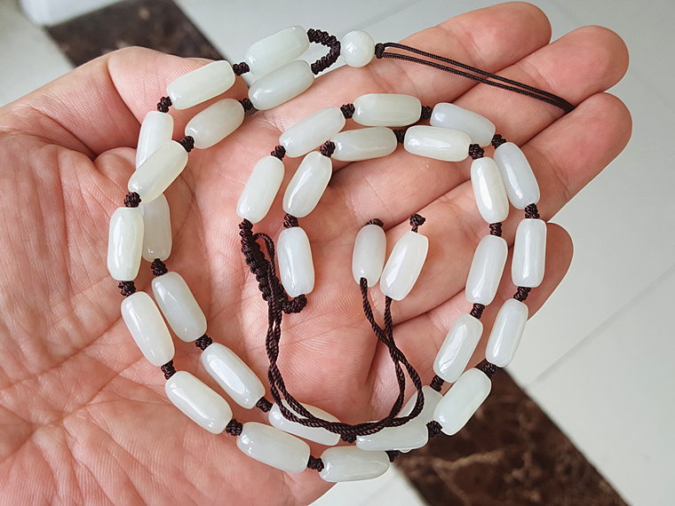 高端品质和田玉链子吊坠挂绳项链高档男士可调节玉石白玉绳子玉坠珠宝