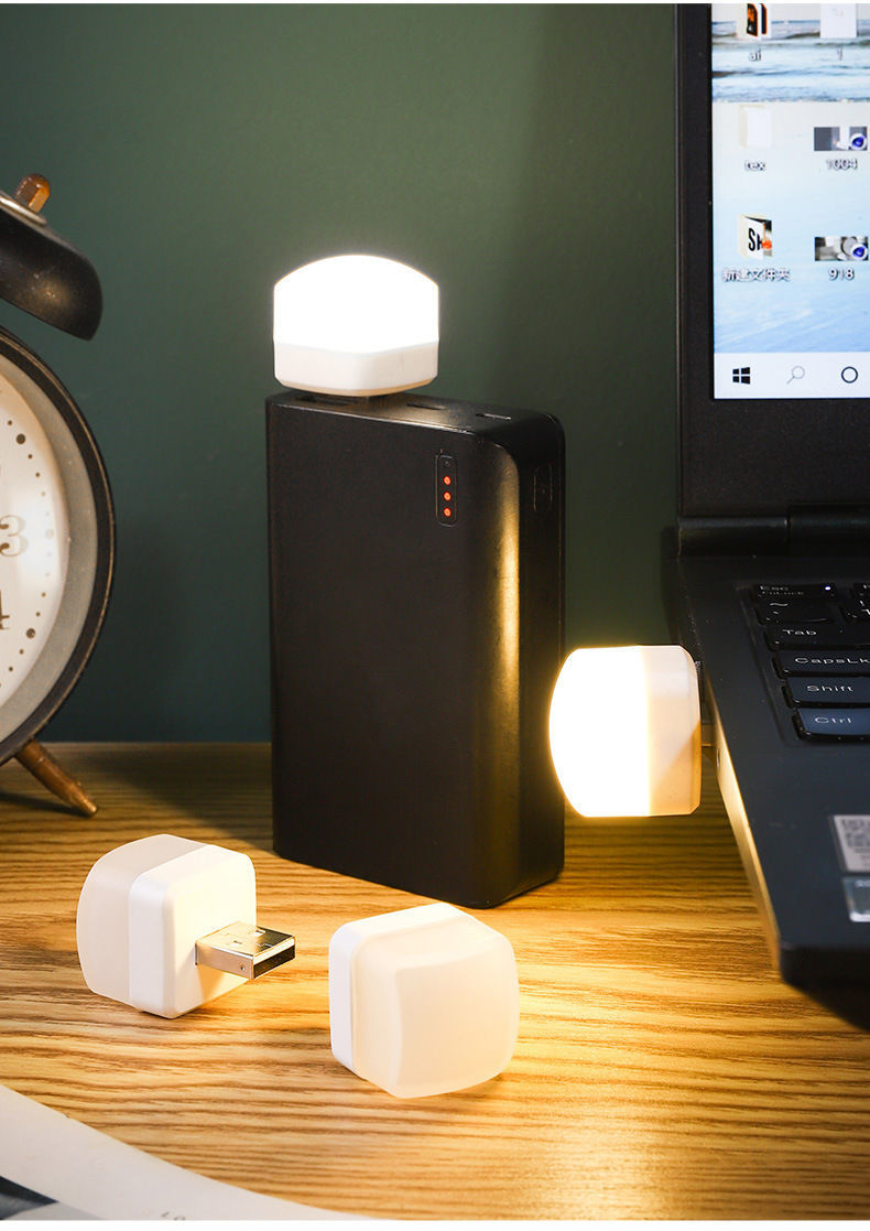 充电宝led护眼灯小台灯电脑移动电源充电头小灯usb小夜灯小圆灯泡