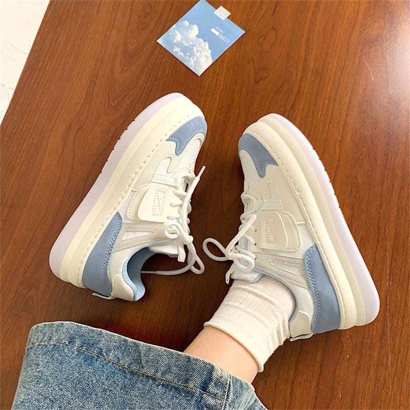 觅夕海盐鞋宽头胖头鞋子女学生日系原宿风春夏天春款休闲运动板鞋大头