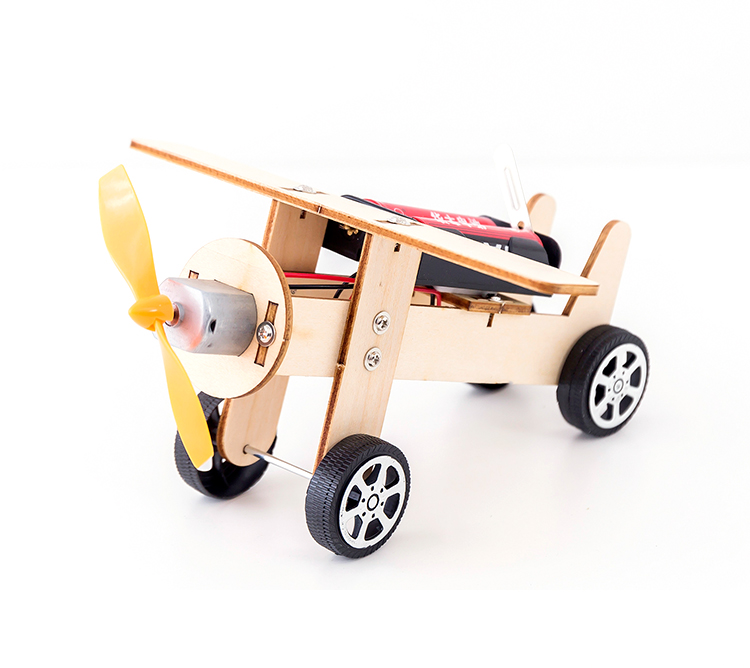 创意科技小制作飞机模型小学生手工材料电动滑行机儿童玩具 diy电动