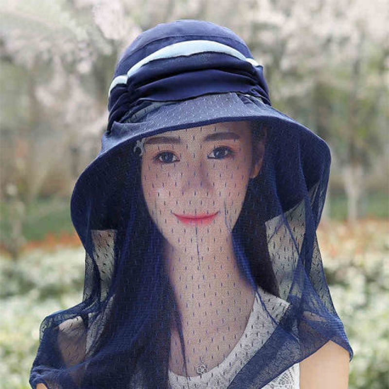 karond新品防蚊虫网纱帽子帽子大沿网纱速干男女防蚊虫钓鱼蜜蜂遮脸脖