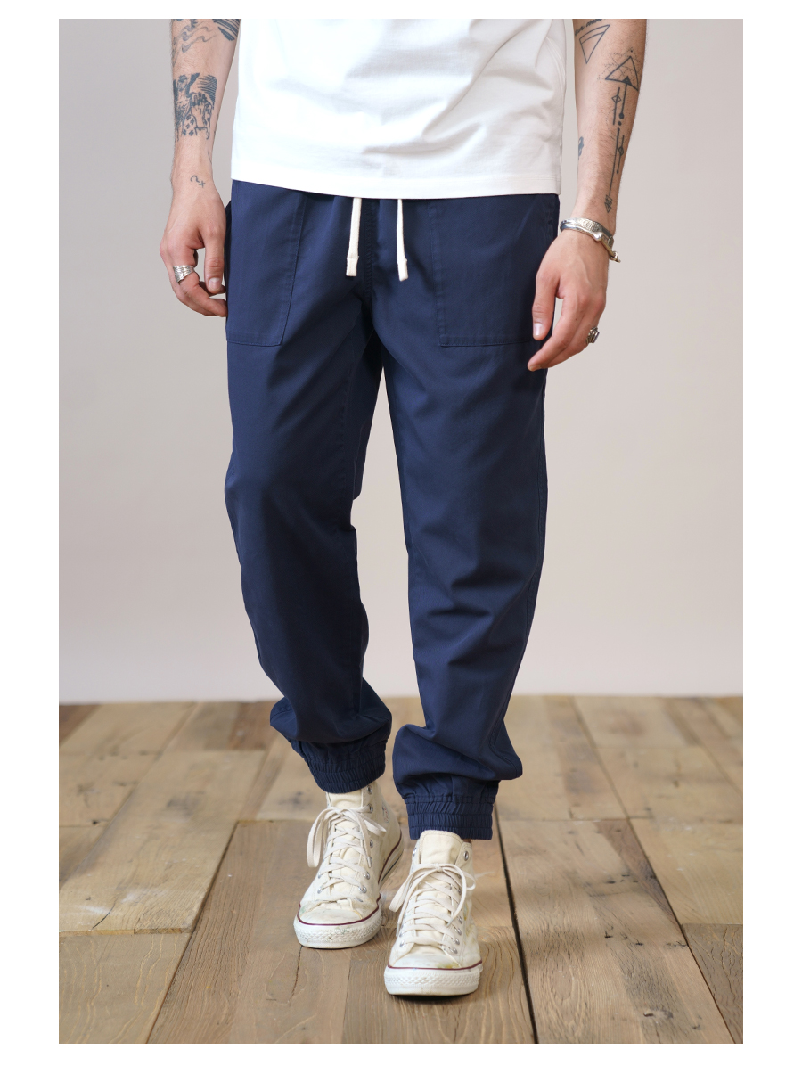 simwood简木男装【宽松版型】秋季新款口袋束脚抽绳九分休闲裤男sk