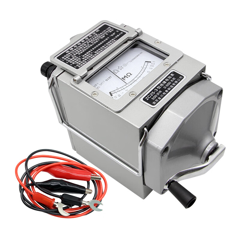 电工摇表南京兆欧表500v1000v2500v接地绝缘电阻测试仪铝壳定制 zc25