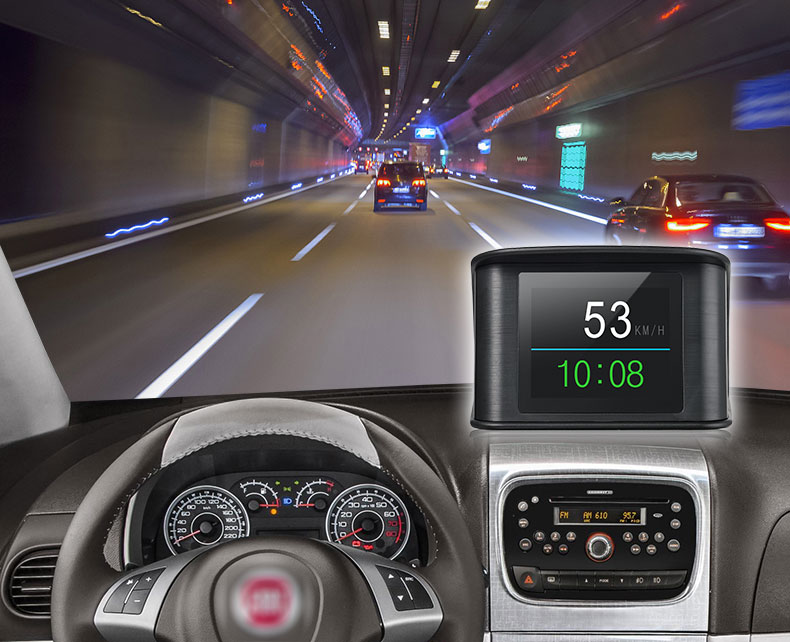 车载hud抬头显示器汽车通用obd行车电脑gps卫星平视显示仪t600t600多