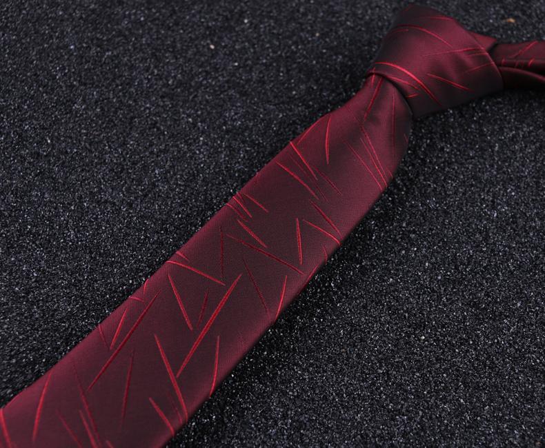 暗红色领带正装商务6职业上班结婚新郎婚庆用深红色手打款6厘米酒红色