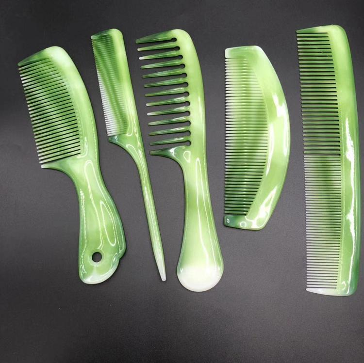 牛角梳牛筋塑料家用随身化妆大齿顺发卷发长发套装便携带小梳子女2把