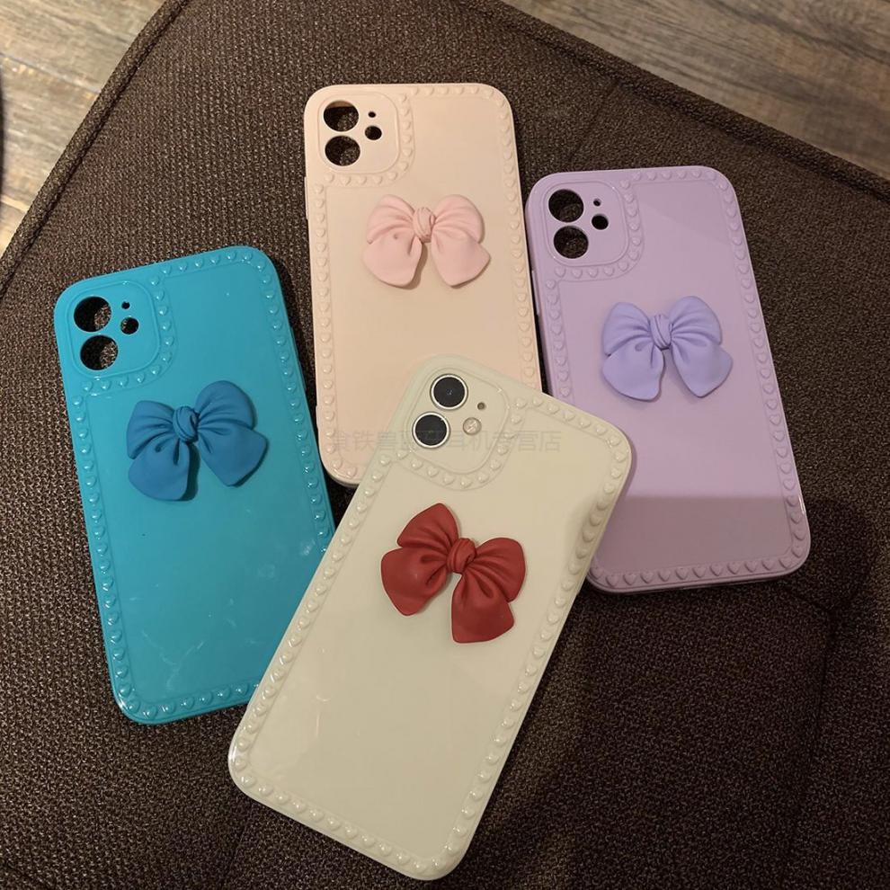 a在逃公主蝴蝶结苹果手机壳全包防摔相框爱心紫色蝴蝶结紫底iphone12