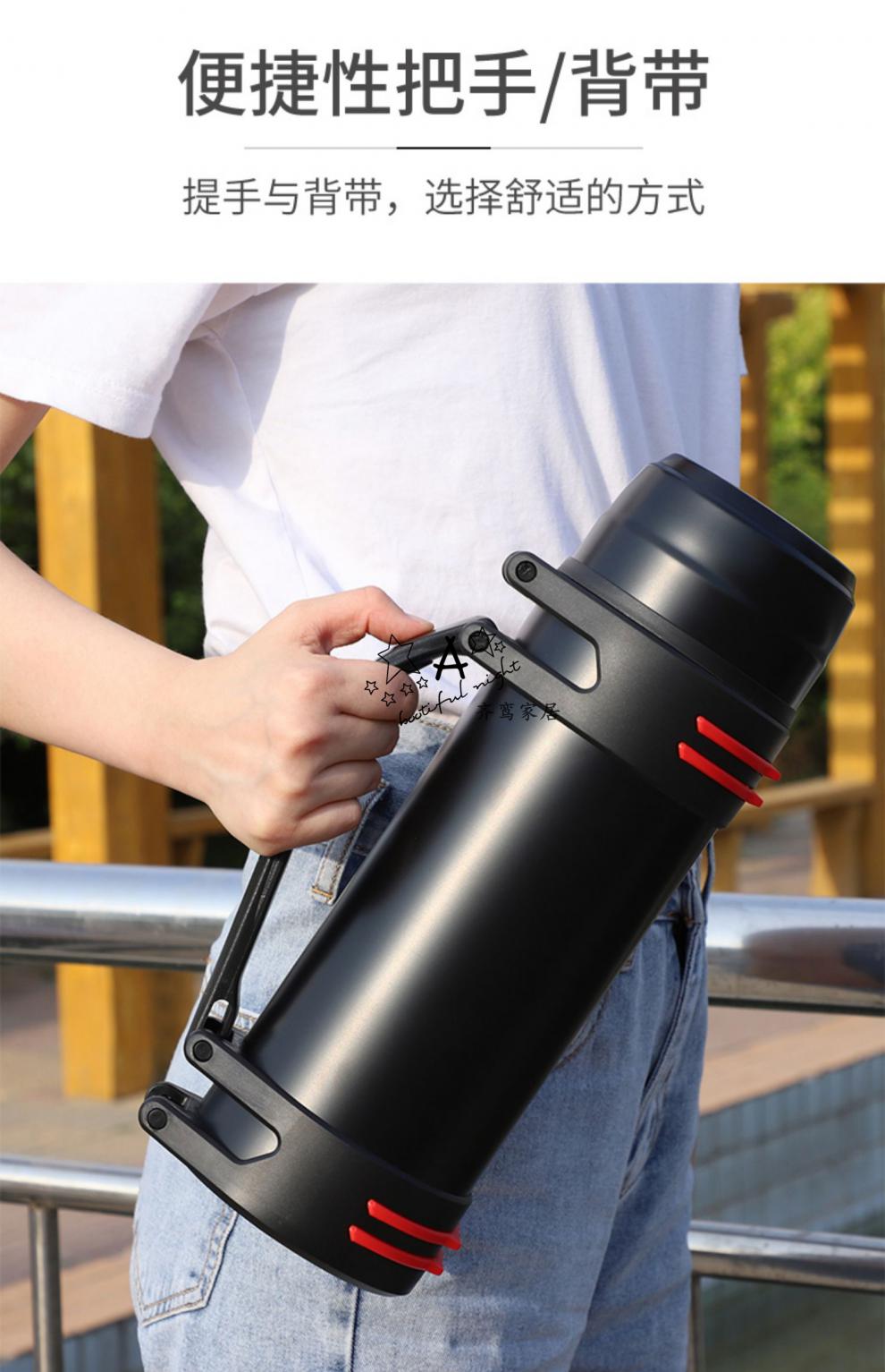 304不锈钢大容量保温杯男女户外工地便携车载水杯保温杯家用暖水瓶5升