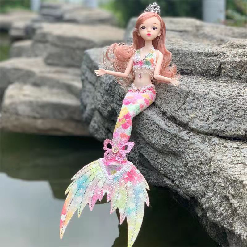 会唱歌的芭比美人鱼会唱歌带翅膀的芭比娃娃玩具芭比泡水美人鱼芭比