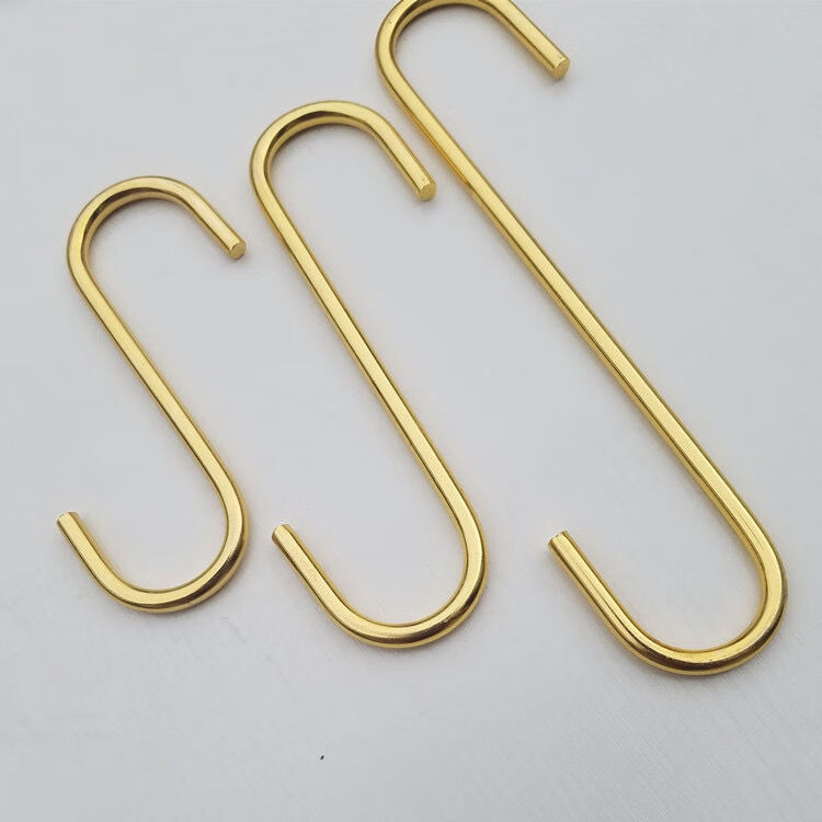 服装店s钩金色勾子挂衣服衣架挂钩s型不锈钢钩子加长衣钩裤勾挂勾银色