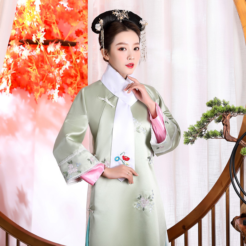 公主古装清朝还珠格格服装古装令妃清朝宫廷格格妃子服写演出服 淡