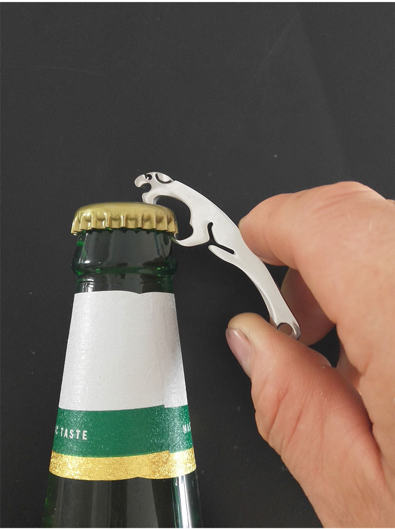 开瓶器啤酒钥匙扣迷你创意304不锈钢美女开瓶器便携啤酒起子个性腰挂